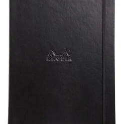 Rhodia Boutique Webnotebook, Bound 5 ½ X 8 ¼, Lined, Black, 96 Sheets