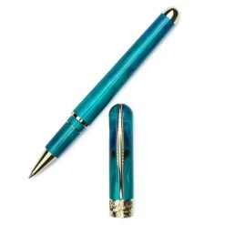 Pineider Avatar UR Deluxe Rollerball Pen, Abalone Green