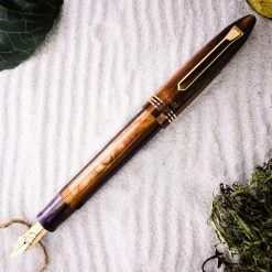 Tibaldi Bononia Seilan Purple Resin Fountain Pen, Gold Trim
