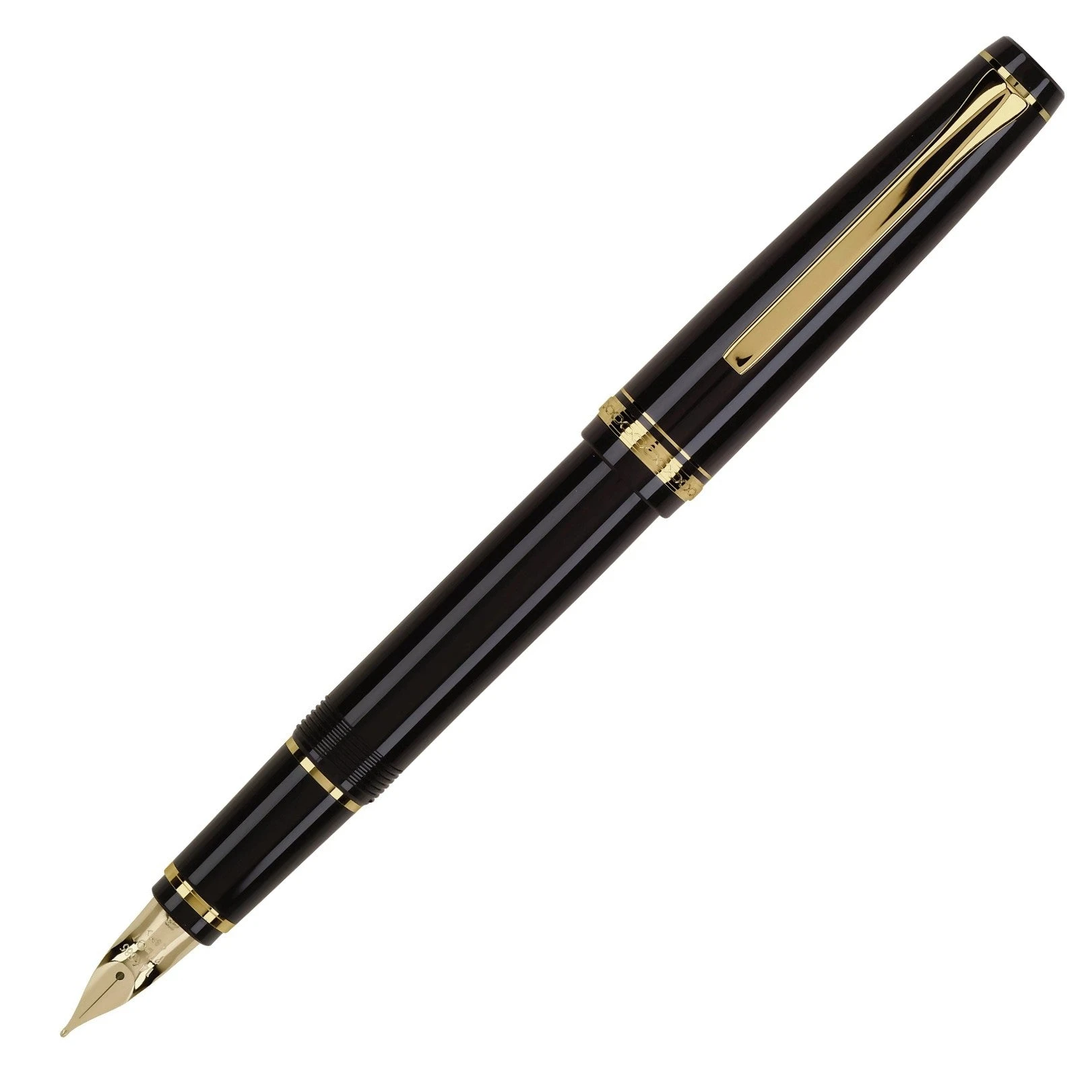 Pilot Falcon Fountain Pen, Black & Gold 3 Pilot Falcon Fountain Pen, Black & Gold