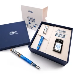 Conklin Israel 75th Anniversary Limited Edition Fountain Pen & Ink Bottle Set, Solid Gold Nib -Pineider shop 38e01ea9 30eb 55d2 a269 e65115755b86