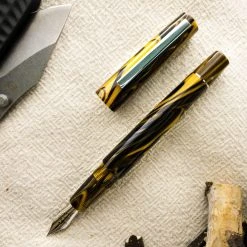 Tibaldi Infrangibile Special Edition Chrome Yellow Fountain Pen, Full Resin, Fine Point