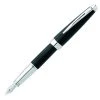 Cross® Cross Aventura Fountain Pen, Black Lacquer & Chrome, Medium Nib