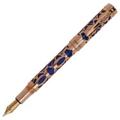 Conklin Endura Deco Crest Fountain Pen, Blue & Rose Gold