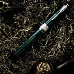 Pineider Arco Desert Beetle Rollerball Pen, Green & Black -Pineider shop APC 0830 scaled