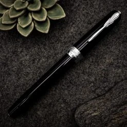 Pineider La Grande Bellezza Gemstone Rollerball Pen, Stone Black -Pineider shop APC 1332 scaled