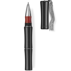 Tibaldi Bamboo Rich Black Resin Rollerball Pen