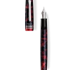 Tibaldi N60 Ruby Red Resin Fountain Pen, Palladium Trim, Medium Nib -Pineider shop N60 227 FP