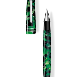 Tibaldi N60 Emerald Green Resin Rollerball Pen, Palladium Trim