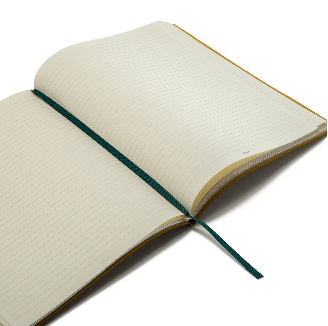 Pineider Notes Milano Leather Notebook, Green, Lined Ivory Paper 4 Pineider Notes Milano Leather Notebook, Green, Lined Ivory Paper - Image 2