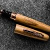 Conklin All American Limited Edition Olive Wood Fountain Pen, Rose Gold Trim -Pineider shop Rose scaled