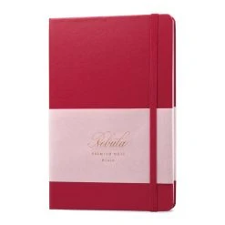 Nebula Premium Notepad, 90g White Paper, Ruby Wine