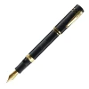 Nettuno 1911 Neos Teseo Fountain Pen, Mirror Black & Gold, Fine Nib
