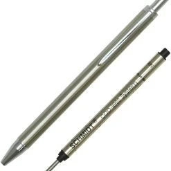 Schmidt Capless Rollerball Pen, Stainless Steel