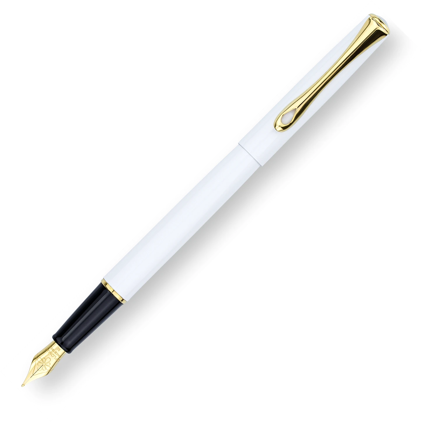 Diplomat Traveller Fountain Pen, Snow White & Gold 3 Diplomat Traveller Fountain Pen, Snow White & Gold