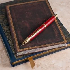 Pilot Vanishing Point Retractable Fountain Pen, Red & Gold -Pineider shop VanishingPoint Gold Red Book