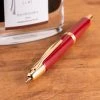 Pilot Vanishing Point Retractable Fountain Pen, Red & Gold -Pineider shop VanishingPoint Gold Red Tip