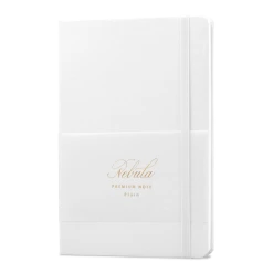 Nebula Premium Notepad, 90g White Paper, Snow White