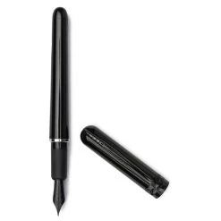 Pineider Avatar Fountain Pen, Gloss Black W/ Black Trim, Fine Nib