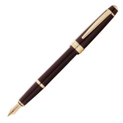 Cross® Cross Bailey Light Fountain Pen, Polished Burgundy & Gold
