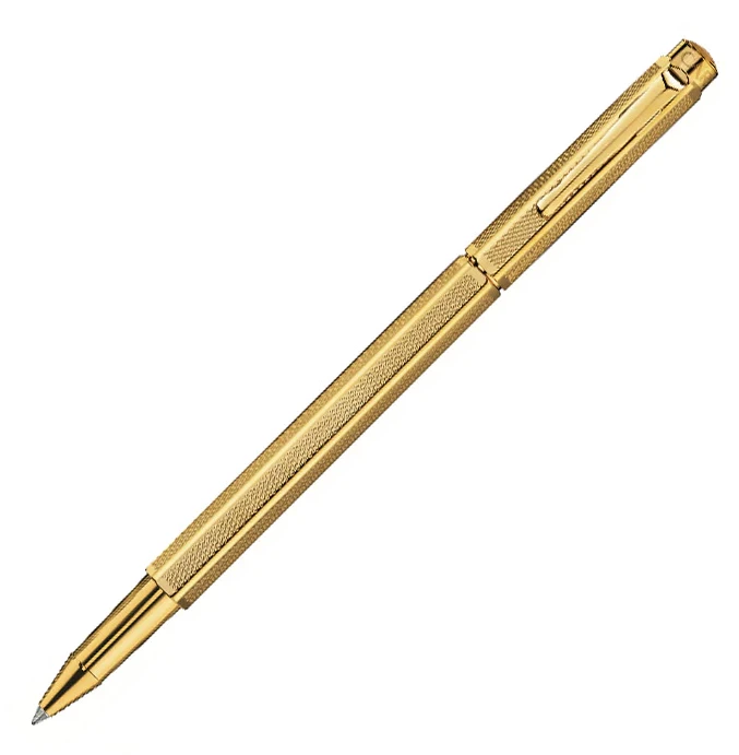 Caran D'Ache Caran Dache Ecridor Retro Gilded Gold-Plated Rollerball Pen 3 Caran D'Ache Caran Dache Ecridor Retro Gilded Gold-Plated Rollerball Pen