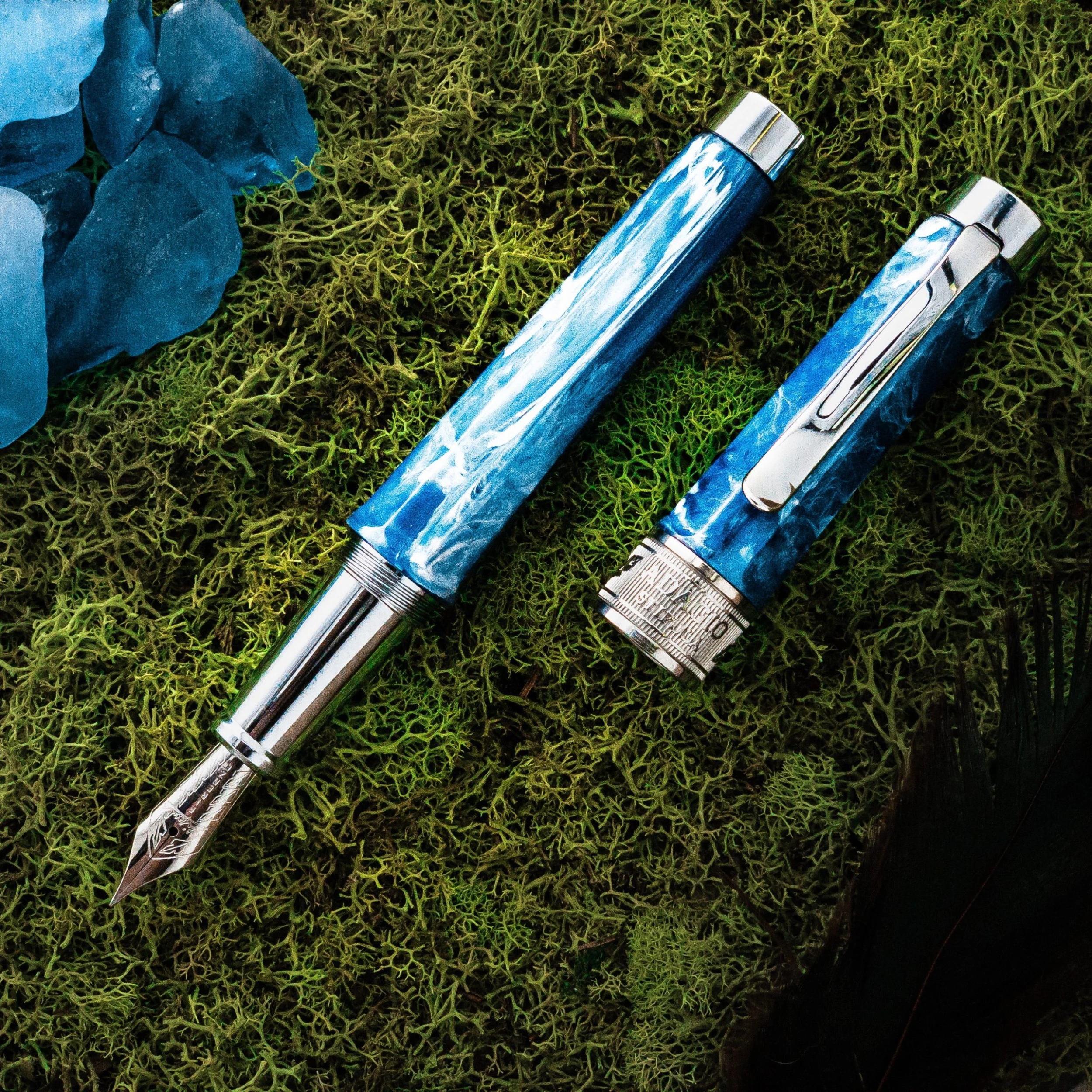Stipula Adagio Fountain Pen, Blue Cave 3 Stipula Adagio Fountain Pen, Blue Cave