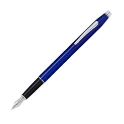 Cross® Cross Classic Century Fountain Pen, Translucent Blue & Chrome, Medium Nib