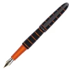 Diplomat Elox Ring Black/Orange Fountain Pen, 14kt Gold Nib -Pineider shop eloxblackorange14k