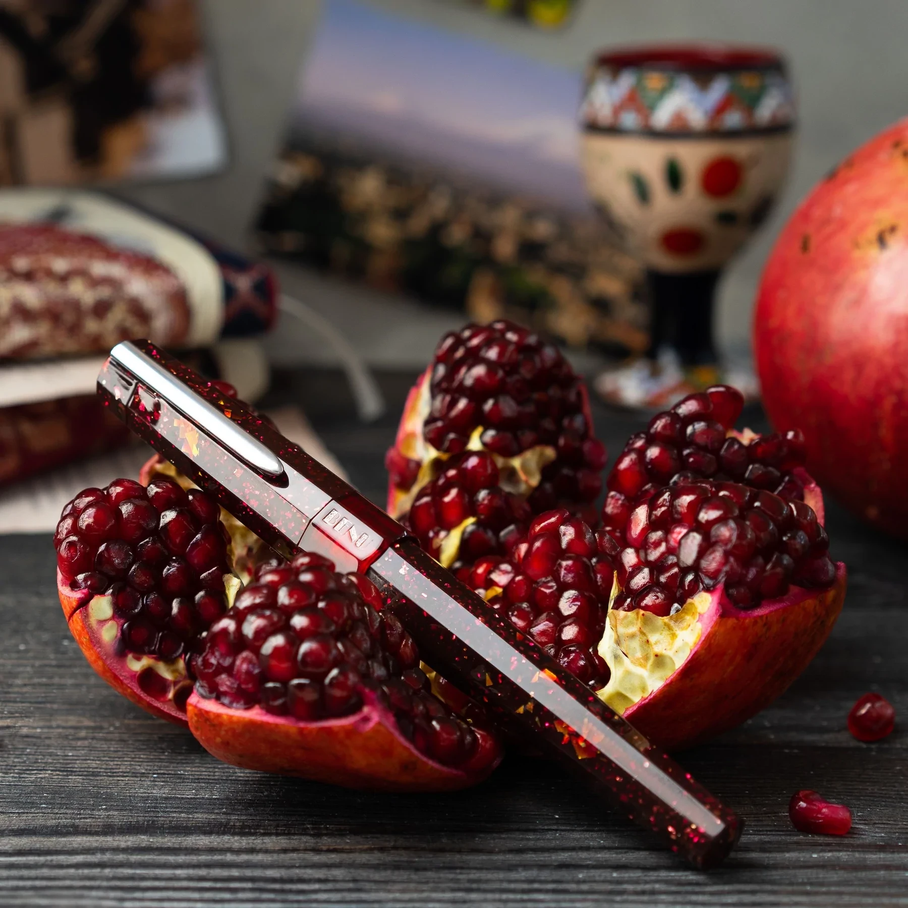 Benu Euphoria Armenian Limited Edition Fountain Pen, Pomegranate Wine 4 Benu Euphoria Armenian Limited Edition Fountain Pen, Pomegranate Wine - Image 2