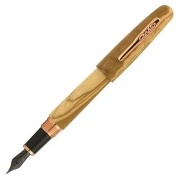 Conklin All American Limited Edition Olive Wood Fountain Pen, Rose Gold Trim -Pineider shop gold1