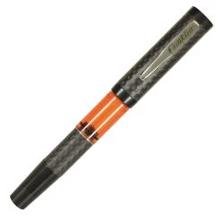 Conklin Carbon Fiber Stealth Word Gauge Fountain Pen, Orange