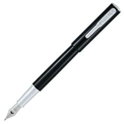 Conklin Coronet Fountain Pen, Black & Chrome