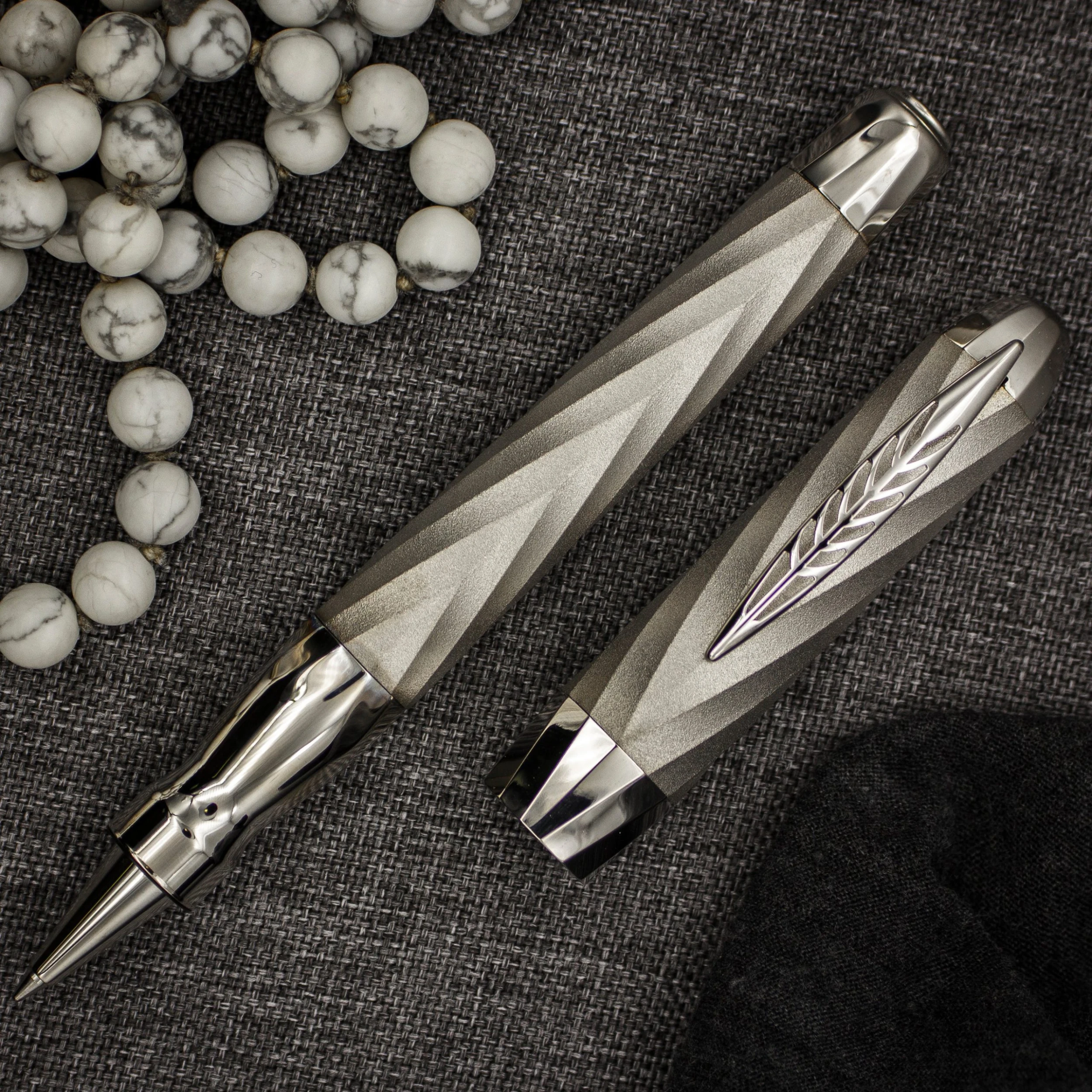Pineider Jewelers Matrix Limited Edition Sterling Silver Rollerball Pen, Palladium Plated 3 Pineider Jewelers Matrix Limited Edition Sterling Silver Rollerball Pen, Palladium Plated