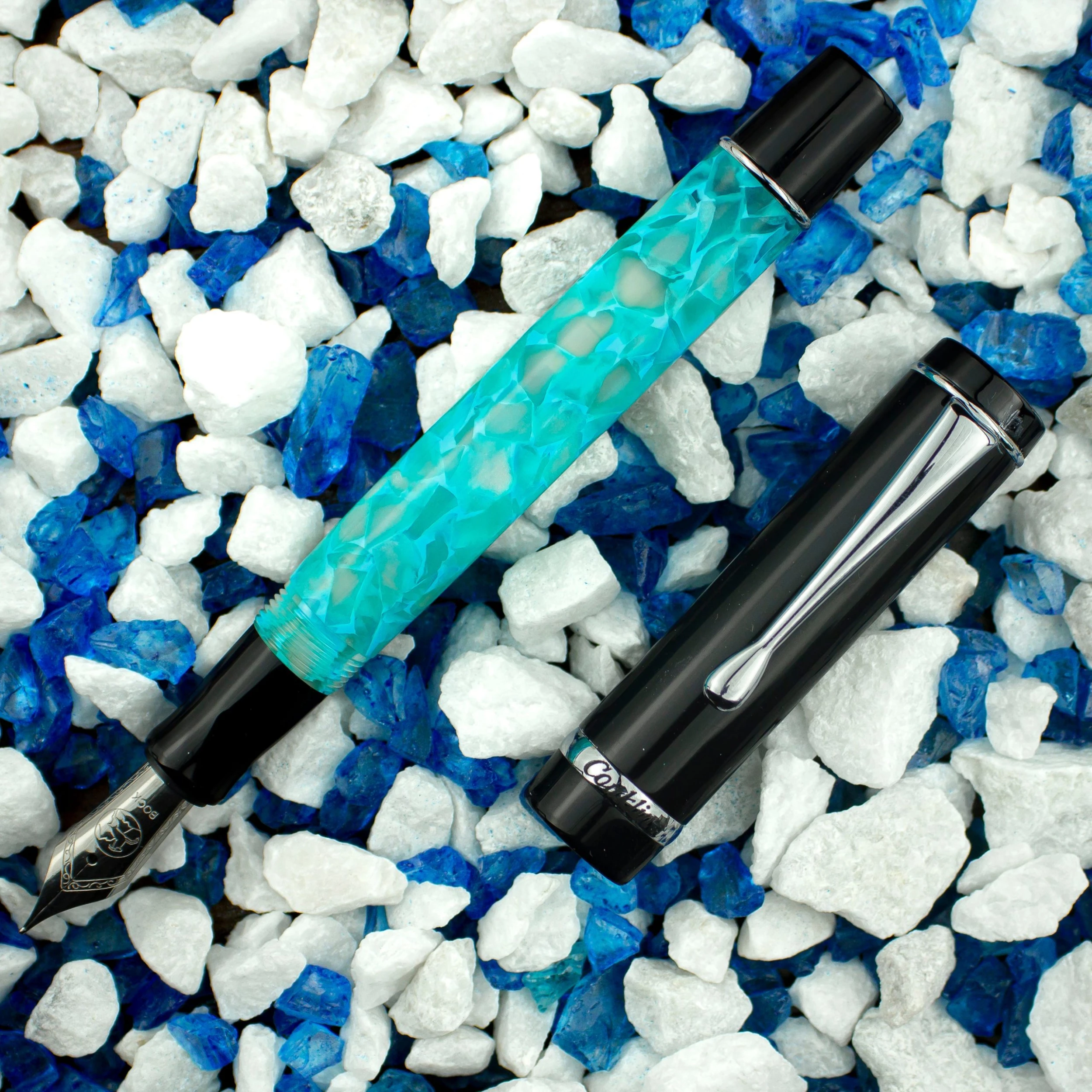 Conklin Duragraph Fountain Pen, Turquoise Nights 3 Conklin Duragraph Fountain Pen, Turquoise Nights