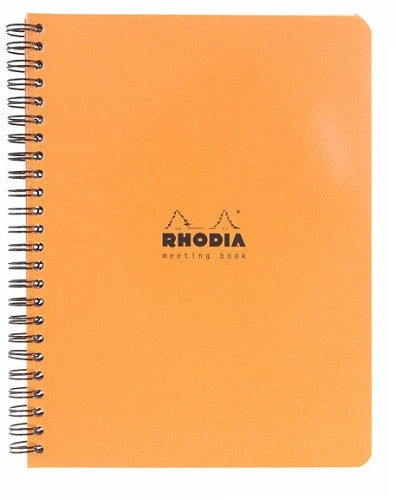 Rhodia Classic Meeting Book, Orange, Lined, 6 ½ X 8 ¼ 3 Rhodia Classic Meeting Book, Orange, Lined, 6 ½ X 8 ¼