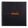 Rhodia Classic Reverse Book, Side Wirebound , Black Dot, 8 ¼ X 8 ¼ -Pineider shop z1 e19243ac e357 4b69 8120 4f19ad72ec8a