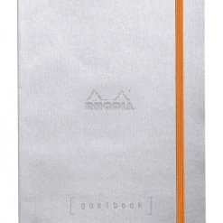 Rhodia Goalbook Journal, Dot Grid Paper, A5 Size, Silver